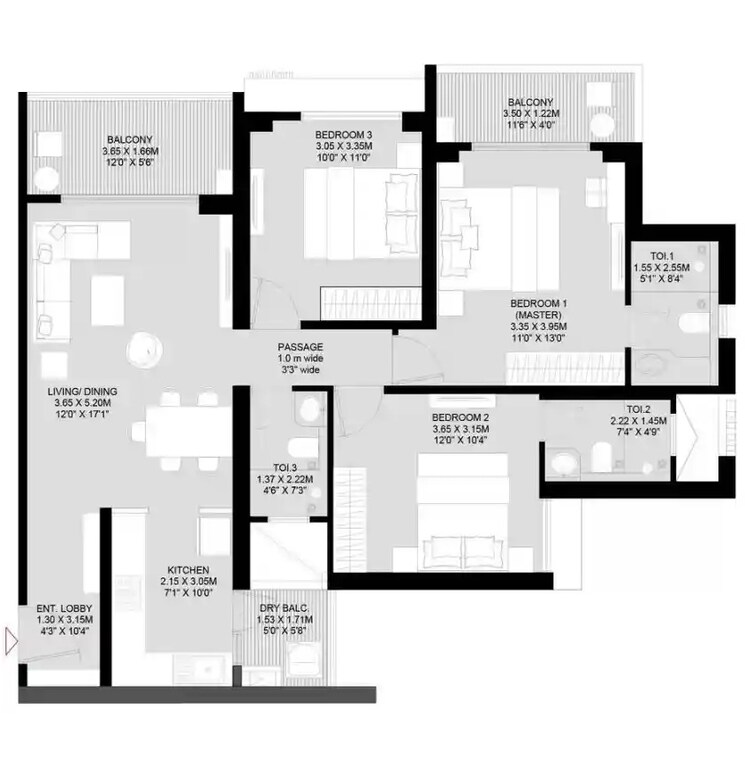 Other, godrej-the-aqua-retreat 3 Bedroom 1060 Sq.Ft. Apartment In Hinjewadi Pune 9069363