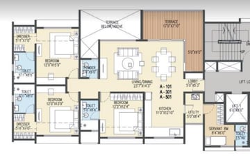  3 BHK Apartment at Goel Ganga Acropolis, Baner – for Rent