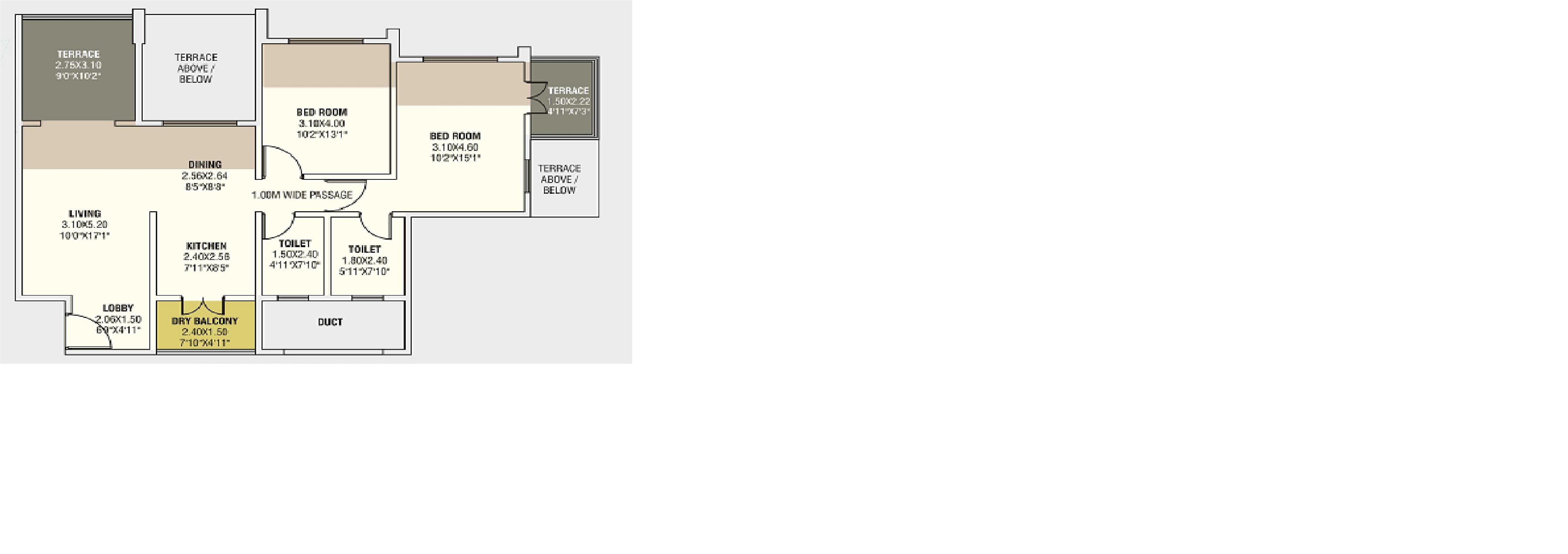 Other, goel-ganga-glitz 2 Bedroom 660 Sq.Ft. Apartment In Undri Pune 7746009