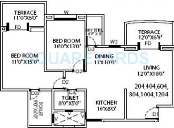  2 BHK Apartment at Goel Ganga Carnation, Koregaon Park – for Rent
