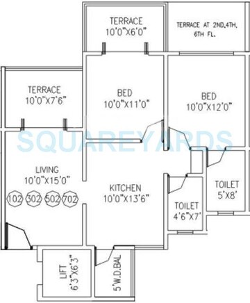  2 BHK Apartment at Goel Ganga Sparsh, Undri – for Rent