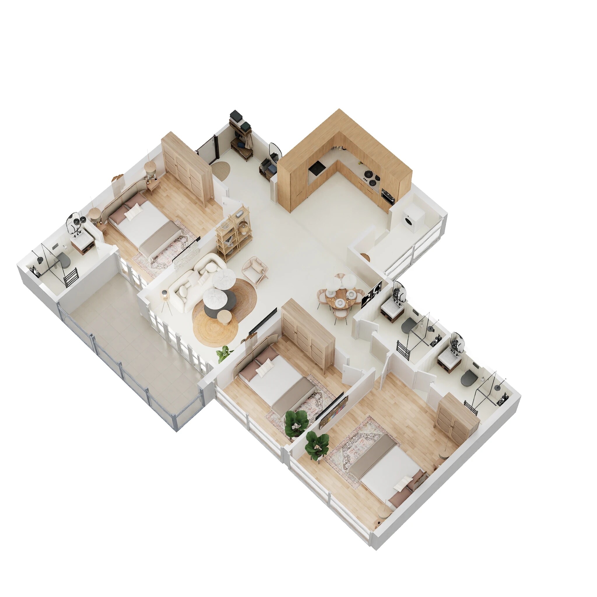 3 BHK 1370 Sq. Ft. Apartment