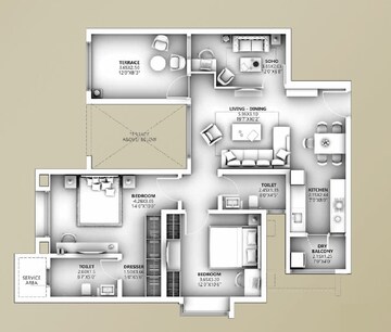  2 BHK Apartment at Goel Ganga Legend, Bavdhan – for Sale