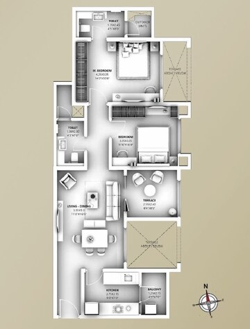  2 BHK Apartment at Goel Ganga Legend, Bavdhan – for Sale