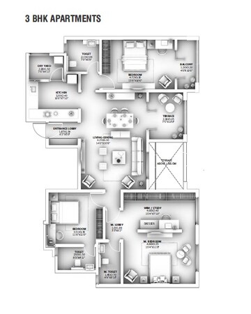  3 BHK Apartment at Goel Ganga Legend, Bavdhan – for Rent