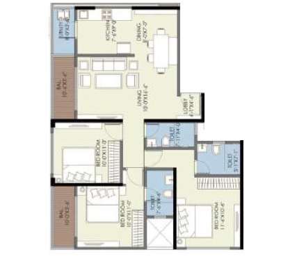 goel ganga new town apartment 3 bhk 1398sqft 20235411165440