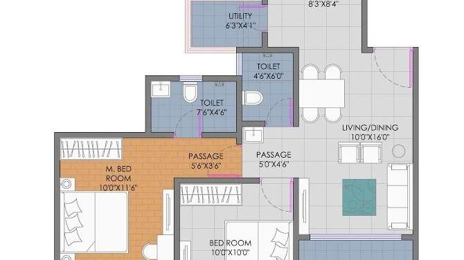 goel ganga newtown phase 2 apartment 2 bhk 609sqft 20235811165829