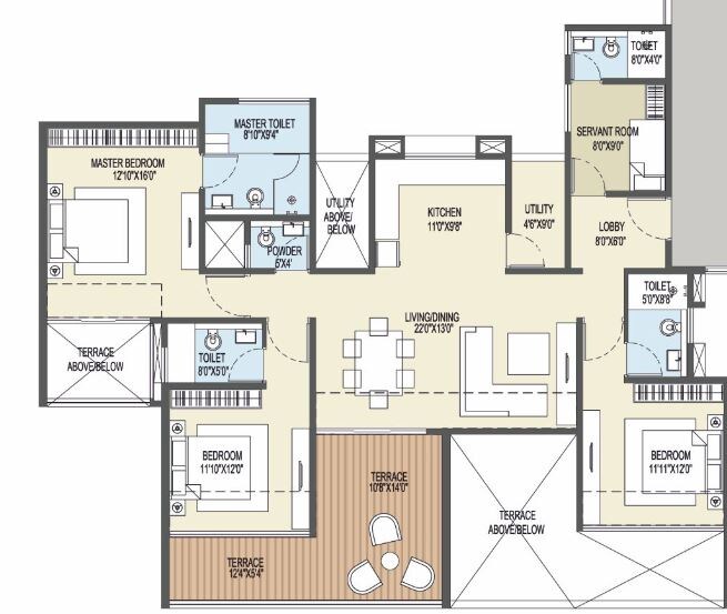 Other, goel-ganga-platino 2 Bedroom 1300 Sq.Ft. Apartment In Kharadi Pune 8601771