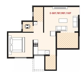 1 BHK 498 Sq. Ft. Apartment in Goodwill Wonder Nest