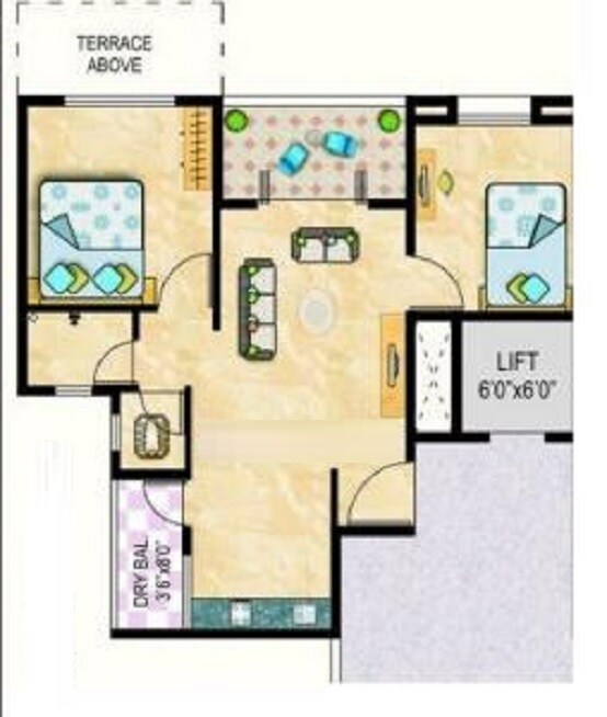 2 BHK 720 Sq. Ft. Apartment