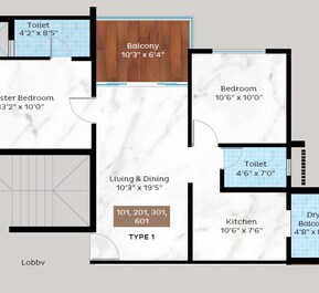 2 BHK 723 Sq. Ft. Apartment in GPL Kishor Kunj