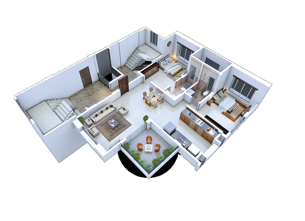 2 BHK 892 Sq. Ft. Apartment