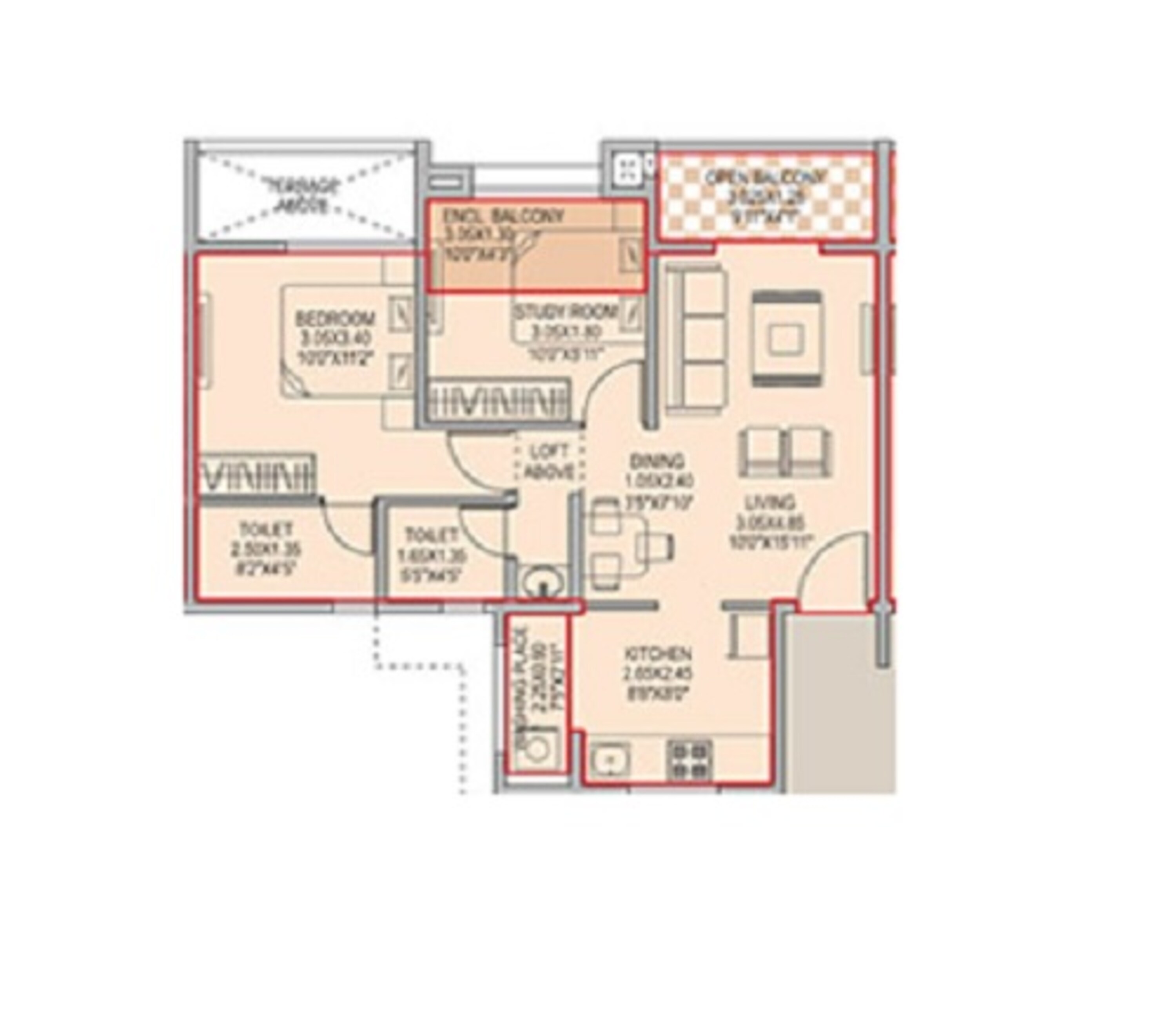 grande view 7 phase 1 apartment 1 bhk 437sqft 20222616112635