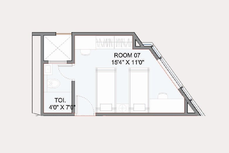 Floor plan of 225 Sq. Ft. Studio in GRD WeOne 121, Pune