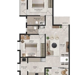 2 BHK 758 Sq. Ft. Apartment in Gruham Urban Edge