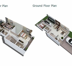 4 BHK 1400 Sq. Ft. Row House in GS Palash Aarambh