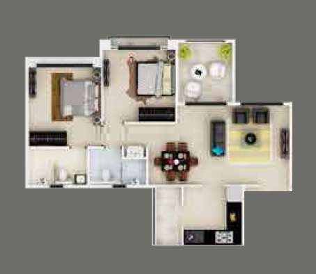 2 BHK 533 Sq. Ft. Apartment in Guardian Eastern Meadows