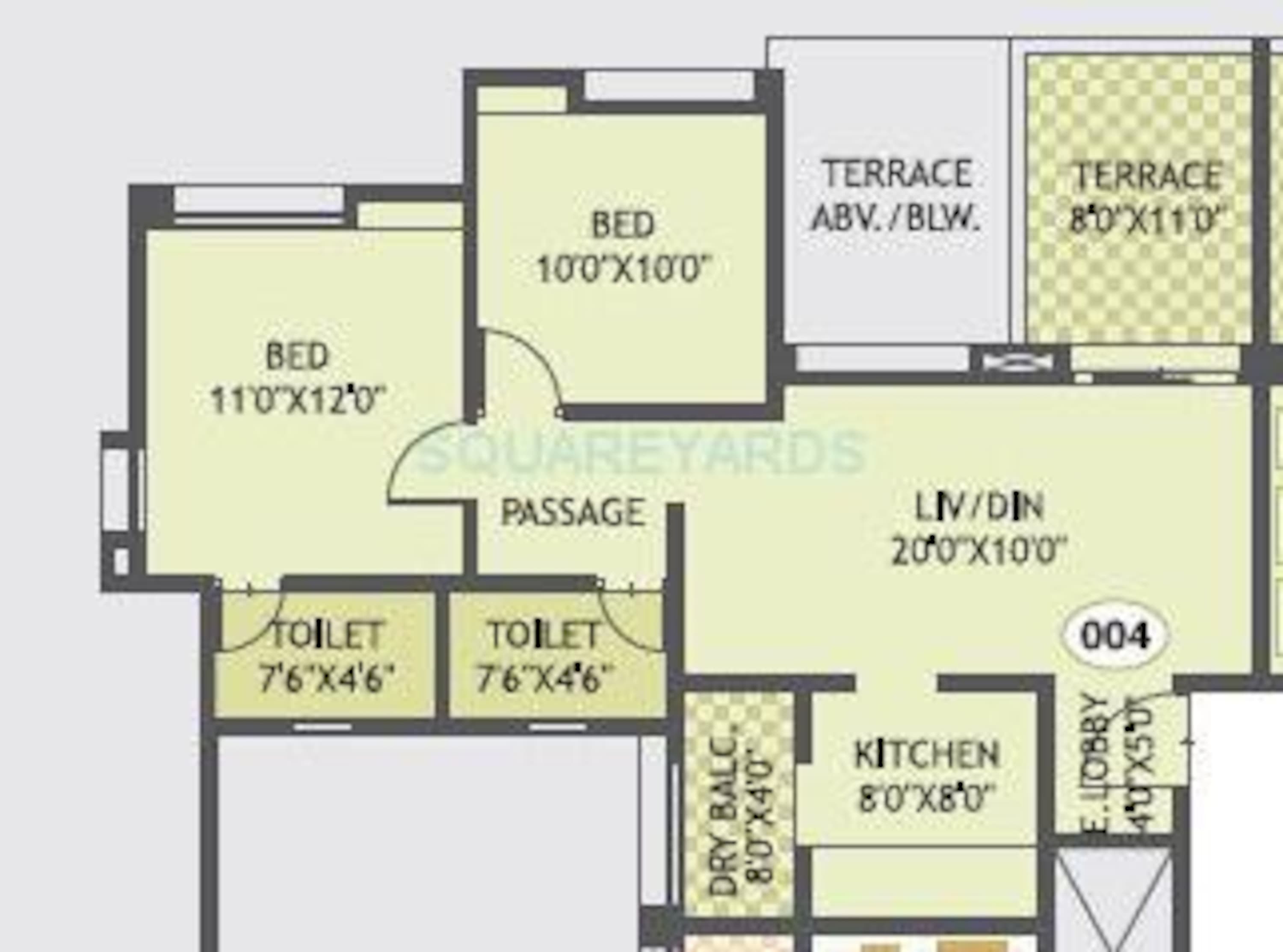 gurdian hill shire apartment 2bhk 975sqft 1