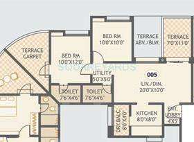 gurdian hill shire apartment 3bhk 1053sqft 1