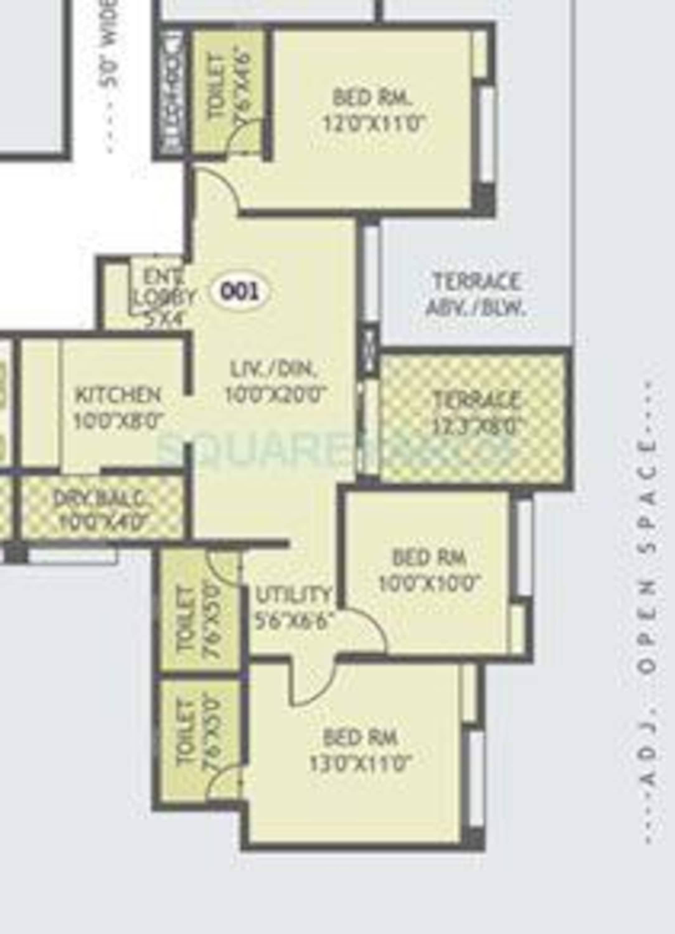 gurdian hill shire apartment 3bhk 1285sqft 1