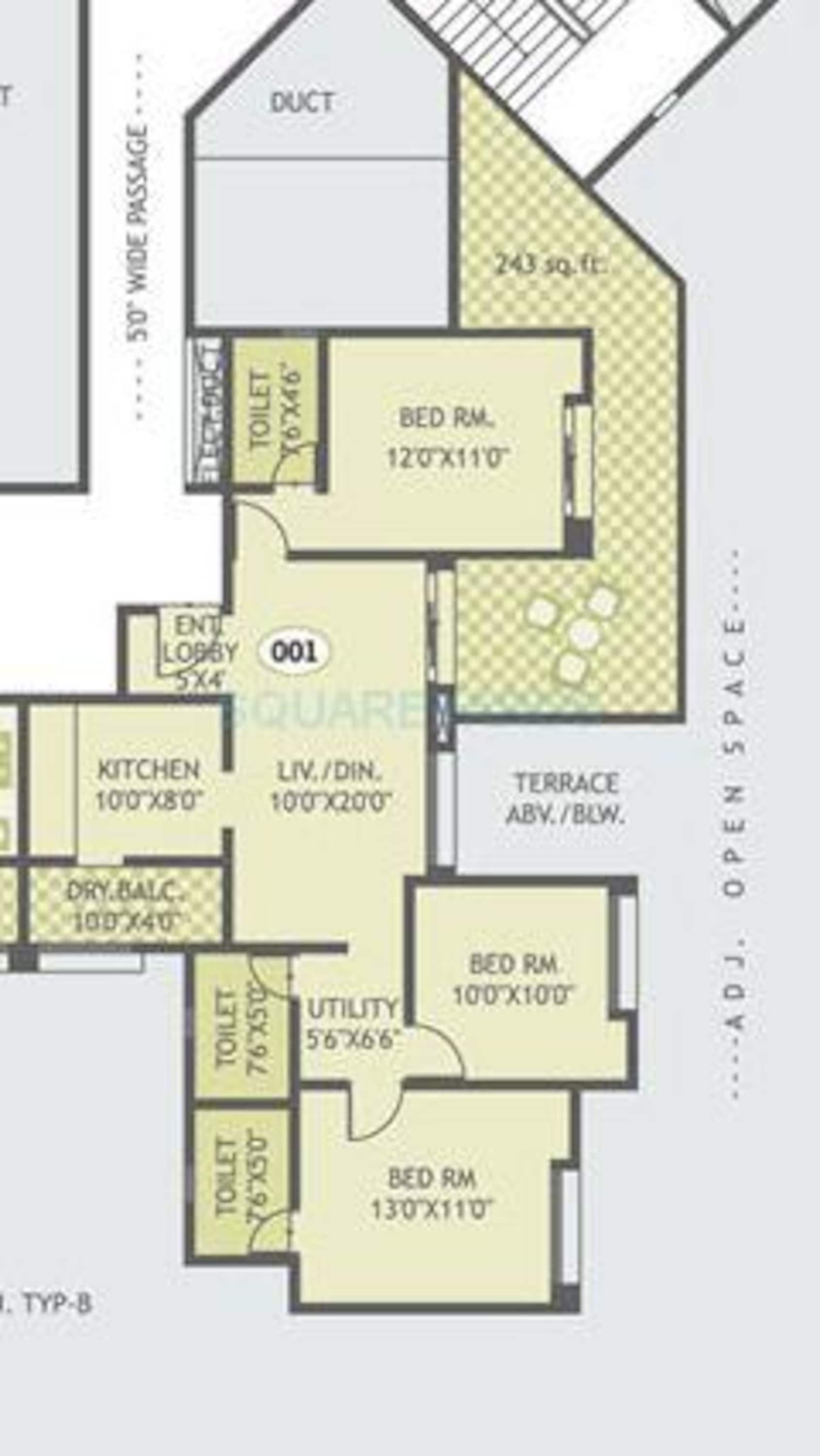 gurdian hill shire apartment 3bhk 1474sqft 1