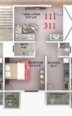 HMS Coral 1 BHK Layout