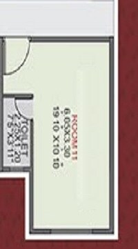 Floor plan of 273 Sq. Ft. Studio in I Build Shubharambh, Pune