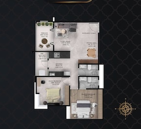 2 BHK 720 Sq. Ft. Apartment in Ikon Queens Tower