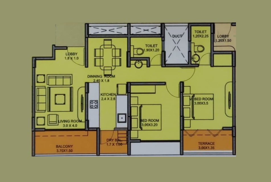 2 BHK 765 Sq. Ft. Apartment in Infinito Sereno
