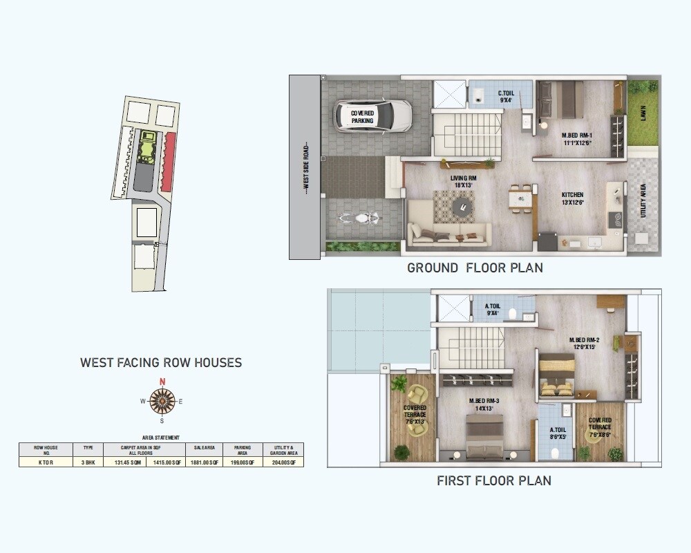 Floor plan of 2 BHK Villa - 1415 sq. ft. in Jadhav Crystal Tower, Pune
