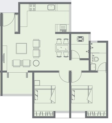  2 BHK Apartment at Jai Vishnu Greens, Fursungi – for Rent