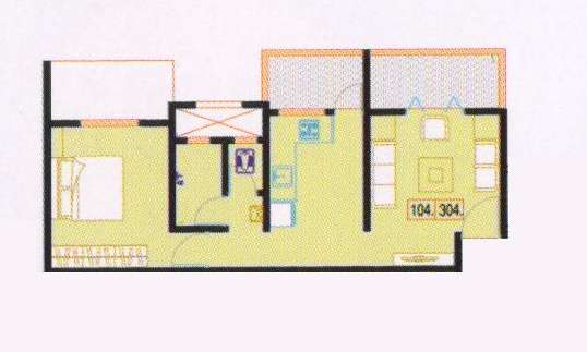 1 BHK 458 Sq. Ft. Apartment in Jare Sadguru Complex