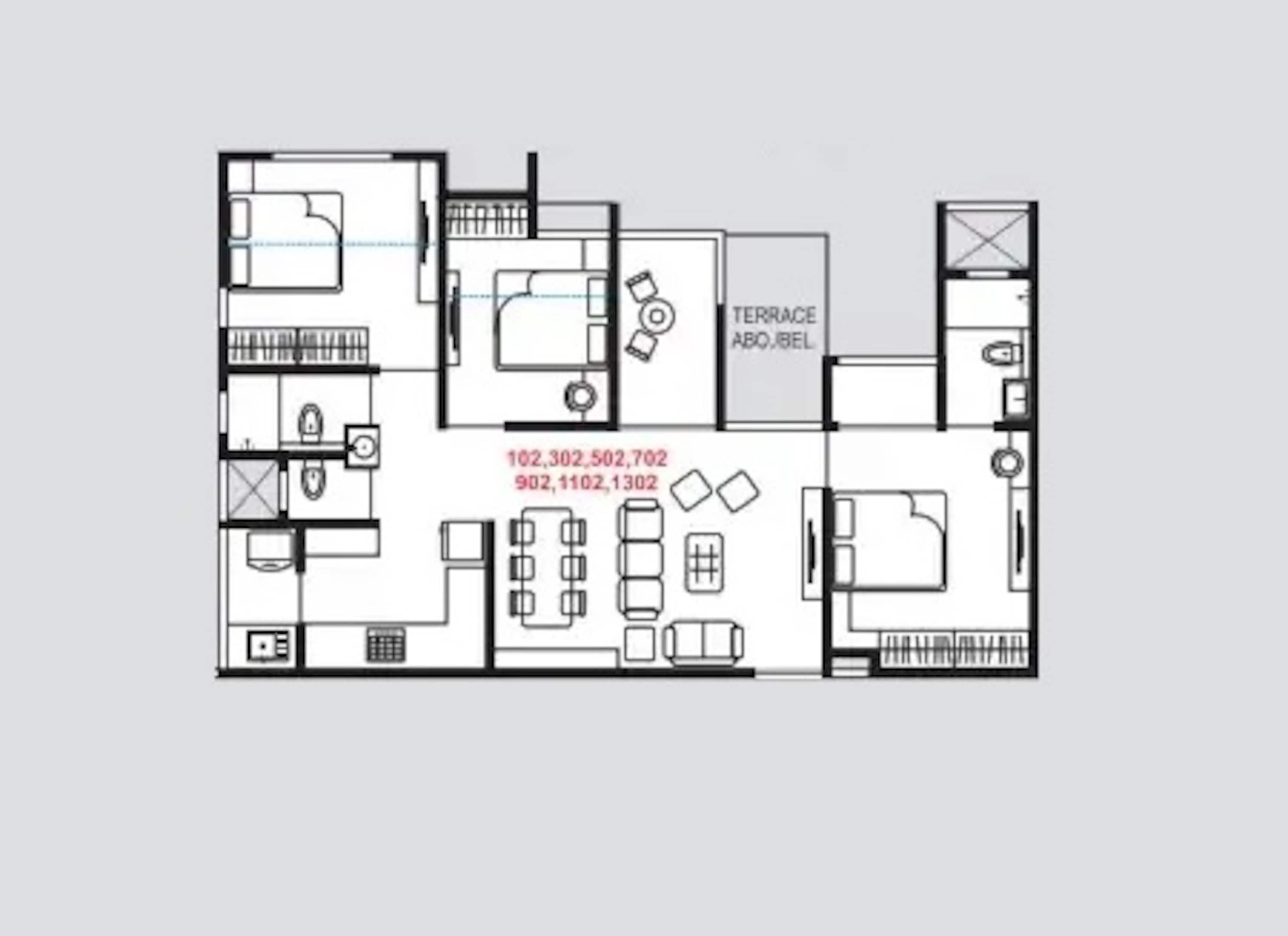 jhamtani vision ace phase 2 apartment 3 bhk 641sqft 20245429125433