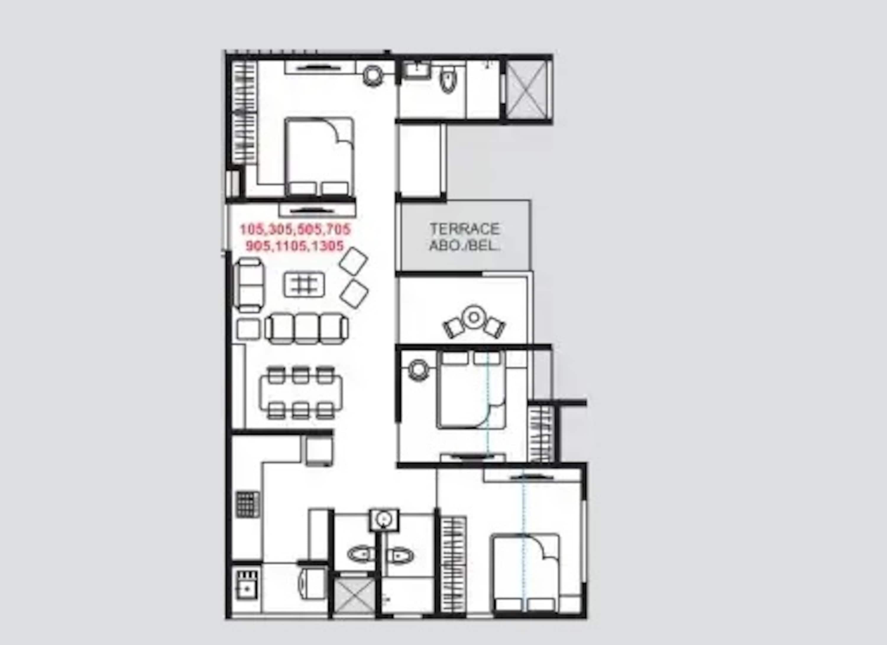 jhamtani vision ace phase 2 apartment 3 bhk 644sqft 20245429125418