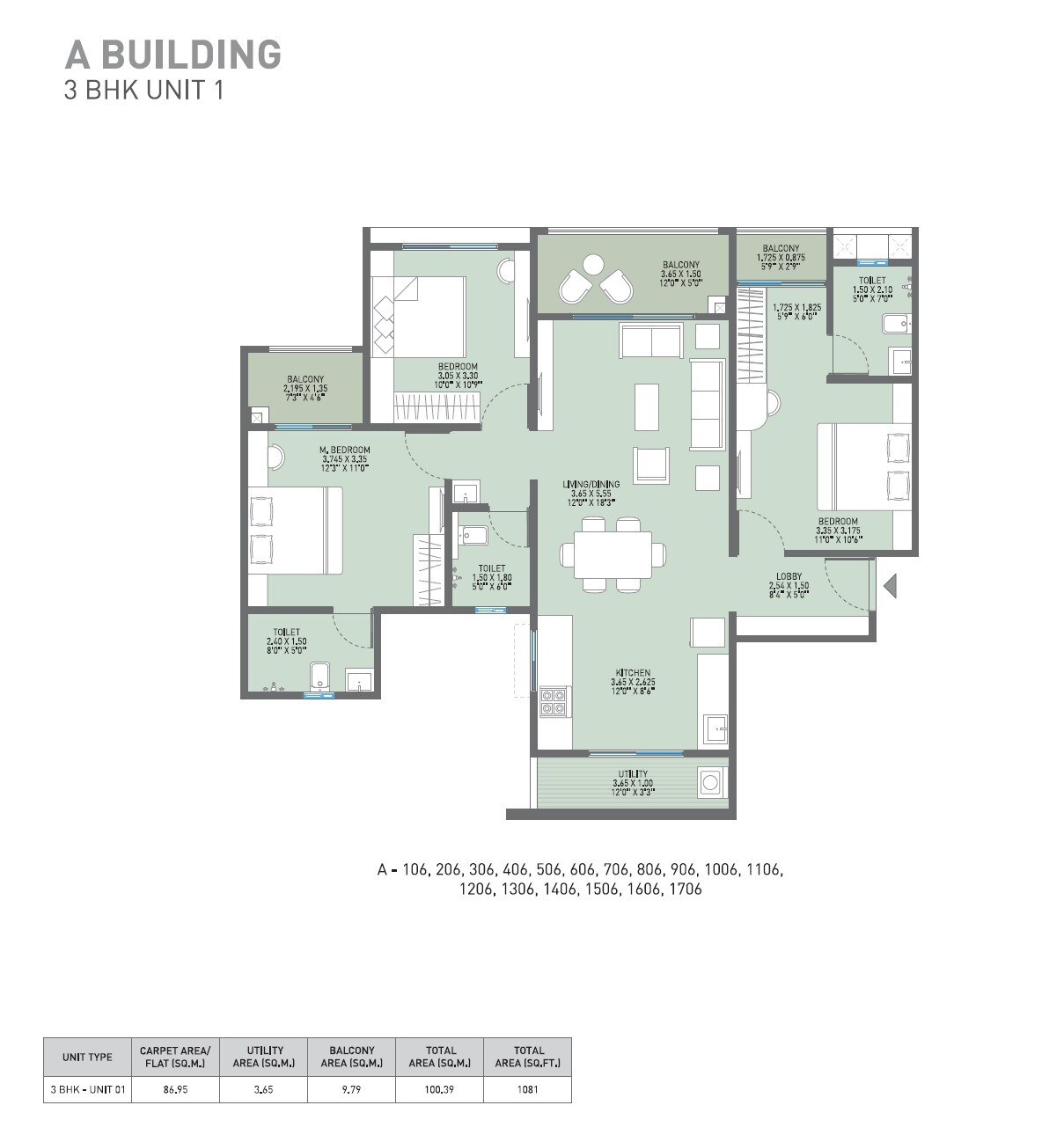  3 BHK Apartment at JN AA Privilege, Marunji – for Sale