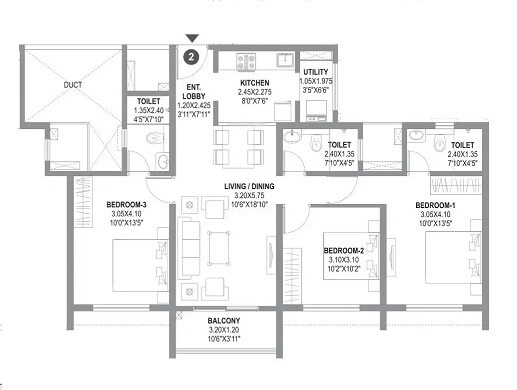 Other, k-raheja-sterling 3 Bedroom 930 Sq.Ft. Apartment In Mohammadwadi Pune 9586656
