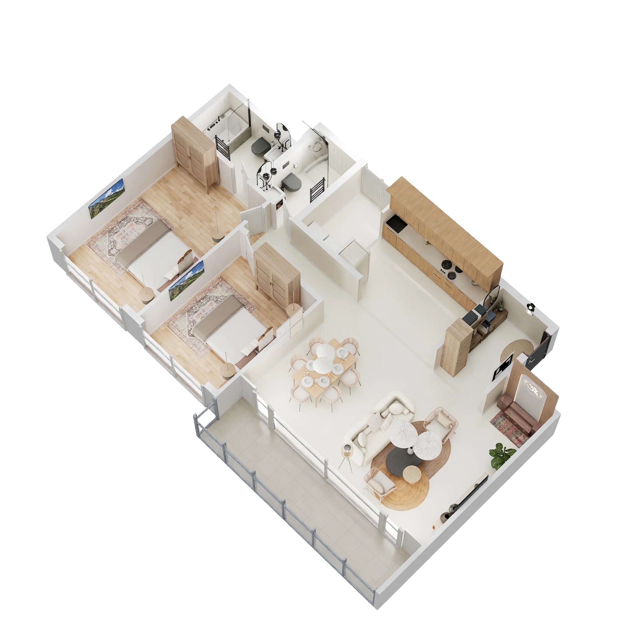 2 BHK 800 Sq. Ft. Apartment