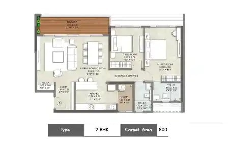  2 BHK Apartment at Kalpataru Blossoms, Manik Baug – for Sale