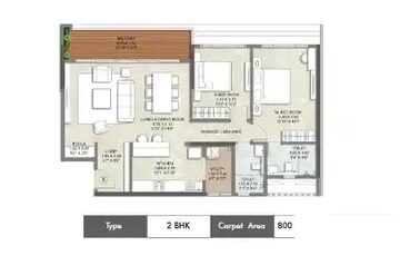  2 BHK Apartment at Kalpataru Blossoms, Sinhagad Road – for Sale