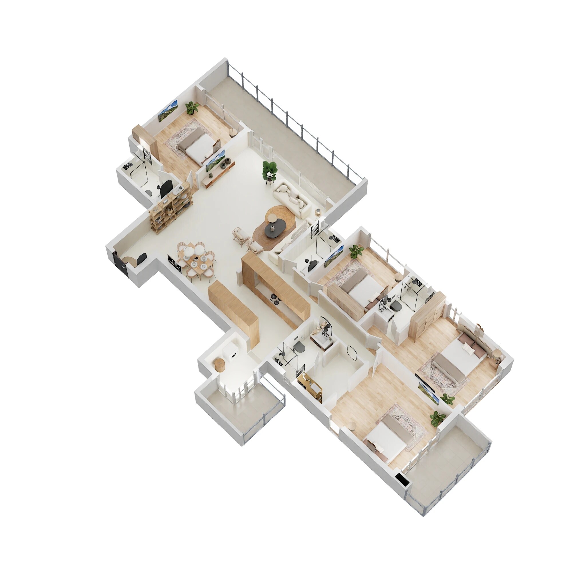 4 BHK 1900 Sq. Ft. Apartment