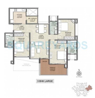 3 BHK Apartment at Kalpataru Exquisite Sierra, Wakad – for Rent