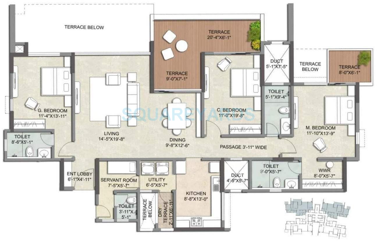 Other, kalpataru-jade-residences 3 Bedroom 1200 Sq.Ft. Apartment In Baner Pune 8075868