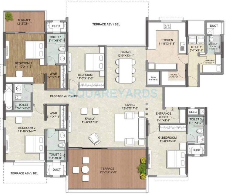 Other, kalpataru-jade-residences 4 Bedroom 2447 Sq.Ft. Apartment In Link Road Pune 8597044