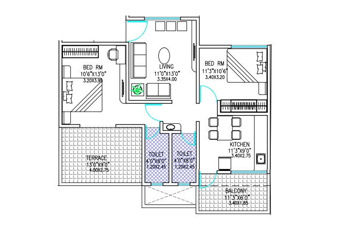 Kanakmangala Kaustubh 2 BHK Layout