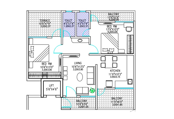 Kanakmangala Kaustubh 2 BHK Layout