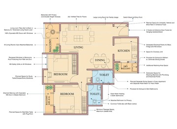  2 BHK Apartment at Kanchan Royal Exotica, Kondhwa – for Rent