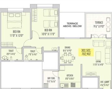  2 BHK Apartment at Karan Clarissa, Warje – for Sale