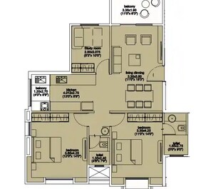 2 BHK 834 Sq. Ft. Apartment in Karan Shankara Apartment