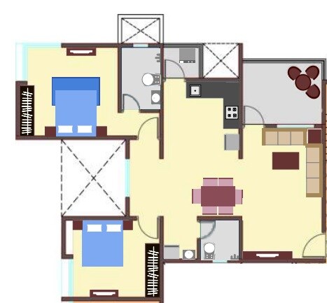 2 BHK 1171 Sq. Ft. Apartment