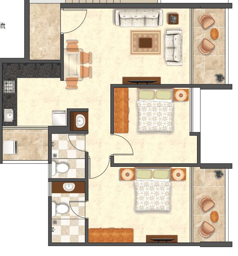 2 BHK 602 Sq. Ft. Apartment in Karma Iconic